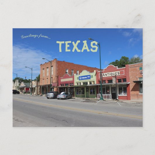 Buda Hays County Texas Briefkaart (Voorkant)