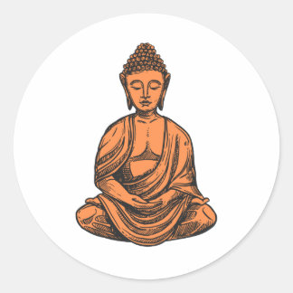 Buda Minimalista Ronde Sticker