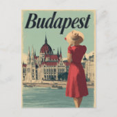 Budapest 50s vintage briefkaart (Voorkant)