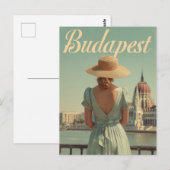 Budapest 50s vintage travel briefkaart (Voorkant / Achterkant)