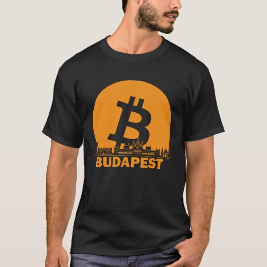 Budapest Bitcoin Maximalist Bitcoin Budapest Skyl T-shirt (Voorkant)