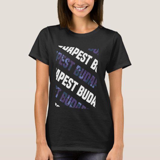 Budapest Camo Pattern Paarse Camouflage T-shirt (Voorkant)