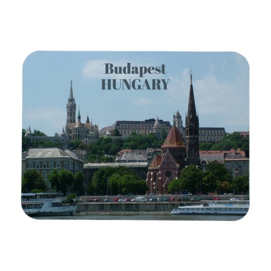 Budapest custom text magnet 2 magneet (Horizontaal)