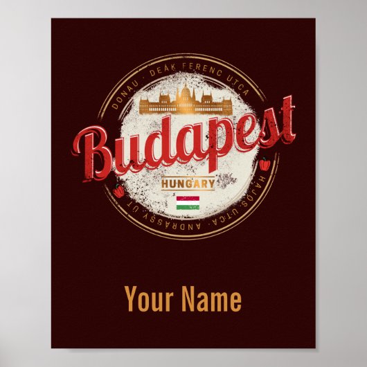 Budapest Design Hongarije  parlement Poster (Voorkant)