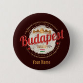 Budapest Design Hongarije  parlement Ronde Button 5,7 Cm (Voorkant)