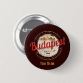 Budapest Design Hongarije  parlement Ronde Button 5,7 Cm (Voorkant /achterkant)
