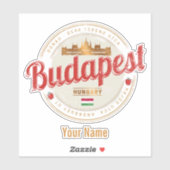Budapest Design Hongarije  parlement Sticker (Vel)