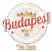 Budapest Design Hongarije  parlement Sticker (Voorkant)