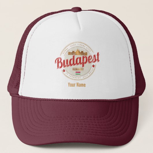 Budapest Design Hongarije  parlement Trucker Pet (Voorkant)