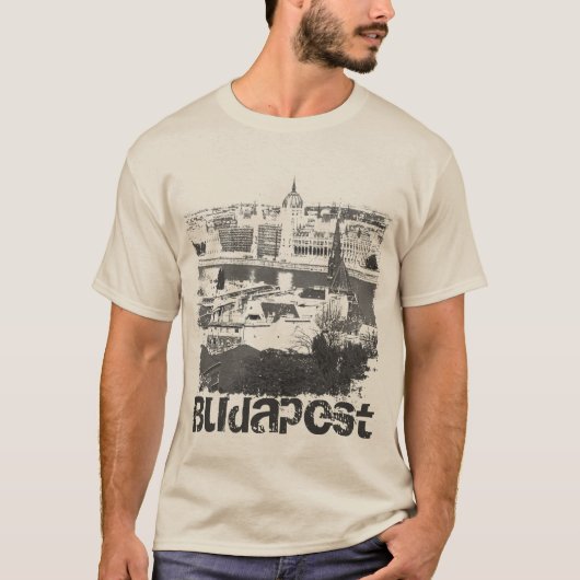 Budapest Distressed Grunge T-shirt (Voorkant)