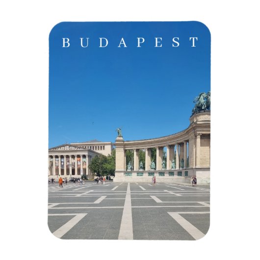 Budapest Heroes Square uitzicht koelkastmagneet Magneet (Verticaal)