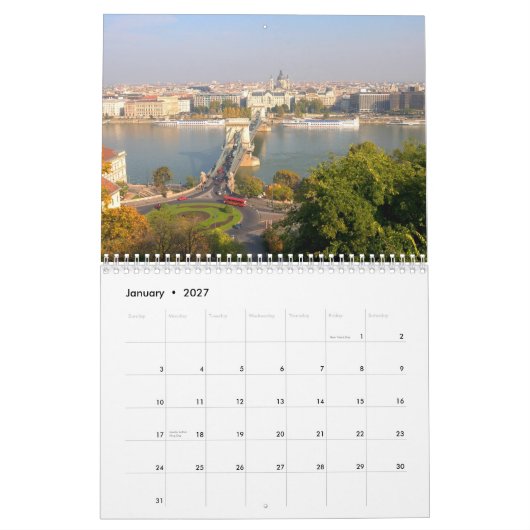 Budapest, Hongarije 2013-kalender Kalender (Jan 2027)