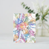 Budapest Hongarije City Map Briefkaart (Staand voorkant)