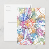 Budapest Hongarije City Map Briefkaart (Voorkant / Achterkant)