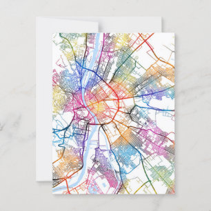 Budapest Hongarije City Map Briefkaart