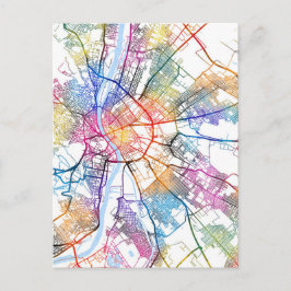 Budapest Hongarije City Map Briefkaart