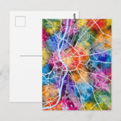 Budapest Hongarije City Map Briefkaart (Voorkant / Achterkant)