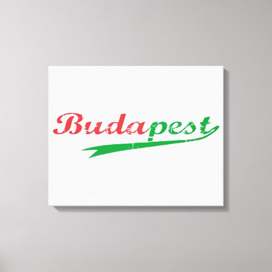 BUDAPEST, Hongarije, Magyar, Poster Boedapest Canvas Afdruk (Voorkant)