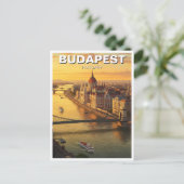 Budapest Hongarije Parlementsgebouw Reizen Briefkaart (Staand voorkant)