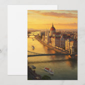 Budapest Hongarije Parlementsgebouw Reizen Feestdagenkaart (Voorkant / Achterkant)