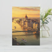 Budapest Hongarije Parlementsgebouw Reizen Feestdagenkaart (Staand voorkant)