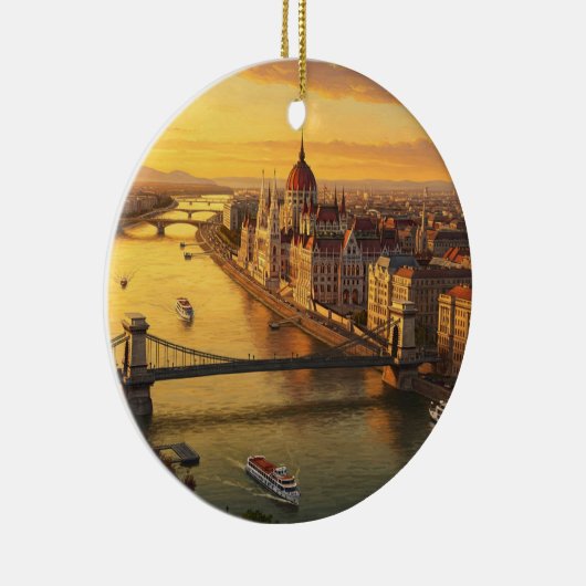 Budapest Hongarije Parlementsgebouw Reizen Keramisch Ornament (Rechts)