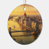 Budapest Hongarije Parlementsgebouw Reizen Keramisch Ornament (Links)