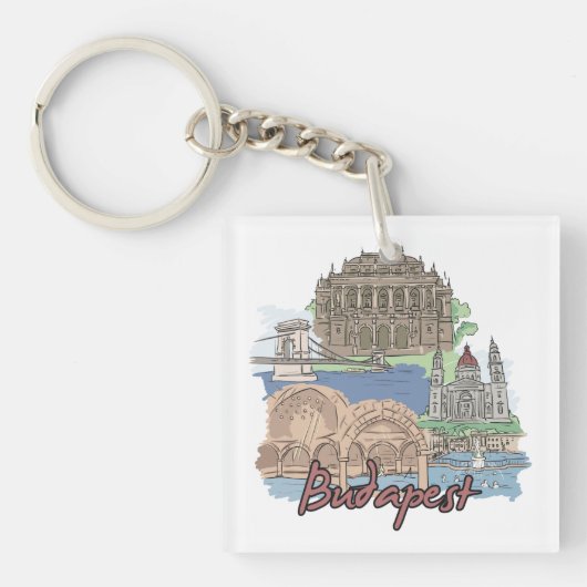 Budapest - Hongarije.png Sleutelhanger (voorkant)