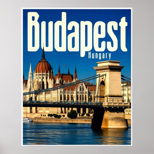Budapest, Hongarije poster  (Voorkant)