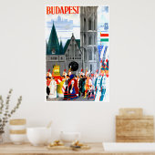 Budapest, Hongarije reisposter Poster (Keuken)