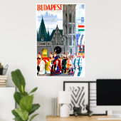 Budapest, Hongarije reisposter Poster (Thuiskantoor)