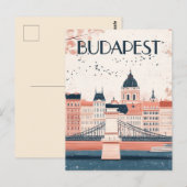 Budapest Hongarije Reizen Briefkaart (Voorkant / Achterkant)