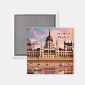 Budapest Hongarije reizen kunst  magneet (Voorkant / Achterkant)