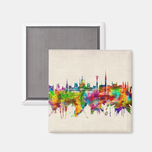 Budapest Hongarije Skyline Magneet (Voorkant / Achterkant)