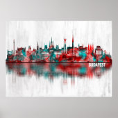 Budapest Hongarije Skyline Poster (Voorkant)