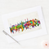 Budapest Hongarije Skyline Rechthoekige Sticker (Envelop)