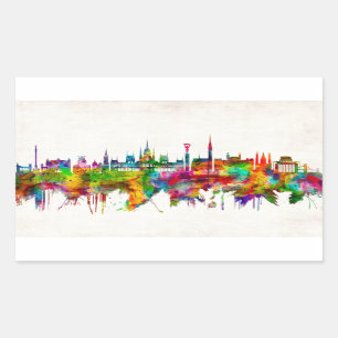 Budapest Hongarije Skyline Rechthoekige Sticker