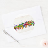 Budapest Hongarije Skyline Ronde Sticker (Envelop)