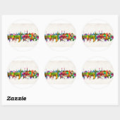 Budapest Hongarije Skyline Ronde Sticker (Vel)