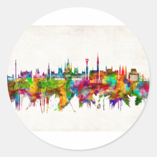 Budapest Hongarije Skyline Ronde Sticker