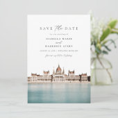 BUDAPEST, HONGARIJE Skyline sparen de Uitnodiging  (Staand voorkant)