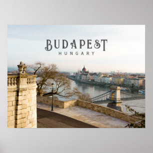 Budapest Hongarije stadslandschap, reisfoto Poster
