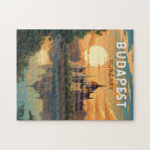 Budapest Hongarije Travel Art Vintage Legpuzzel (Horizontaal)