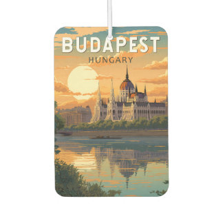 Budapest Hongarije Travel Art Vintage Luchtverfrisser