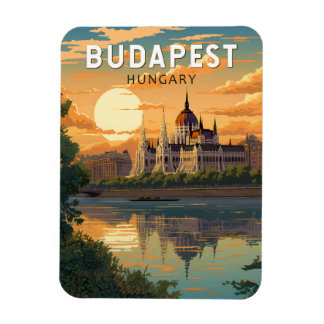 Budapest Hongarije Travel Art Vintage Magneet