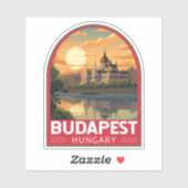 Budapest Hongarije Travel Art Vintage Sticker (Vel)