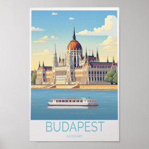 Budapest Hongarije Travel Poster - Muurkunst en Un