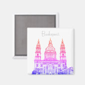 Budapest Hungary City Architecture Magnet (Voorkant / Achterkant)