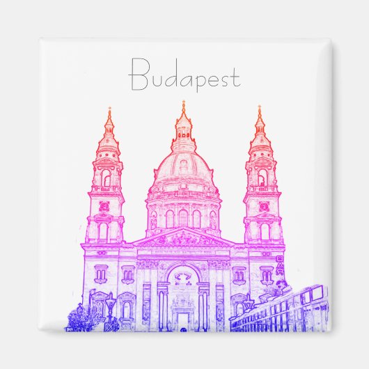 Budapest Hungary City Architecture Magnet (Voorkant)