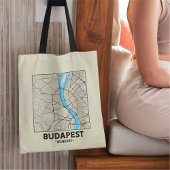 Budapest, Hungary City Map Tote Bag